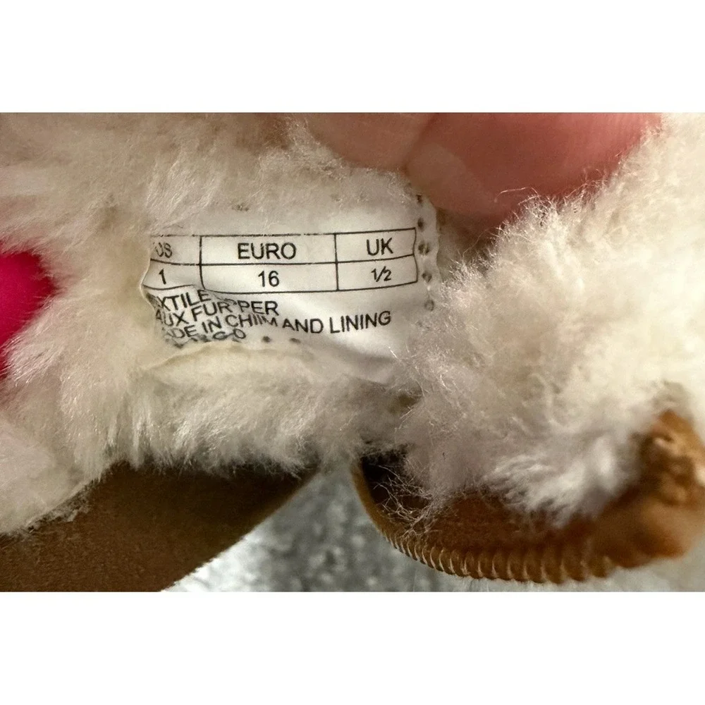 Michael Kors Baby Girl Grace Faux Fur‎ Booties Size 1